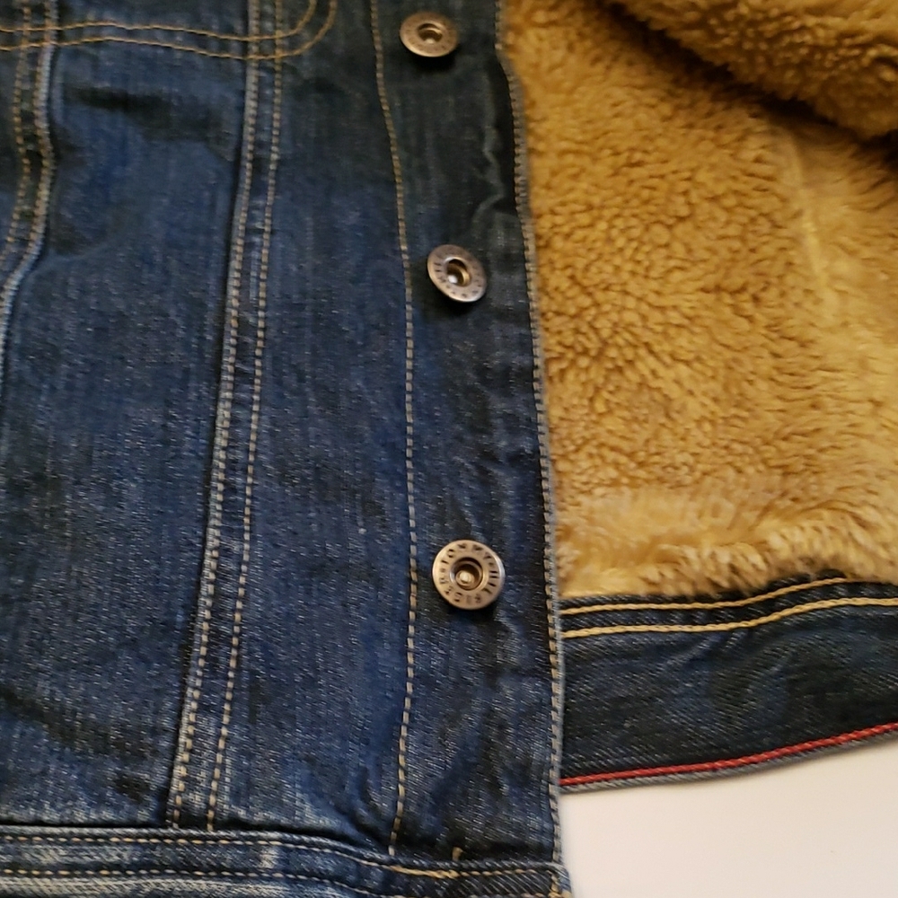 Vintage TOMMY HILIGER Sleeveless Denim Sherpa-Lined Vest - Picture 5 of 10